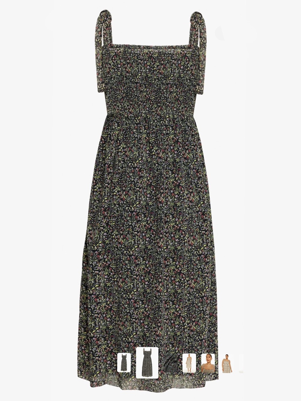 Wilfred Golden Hour Dress - Black Floral